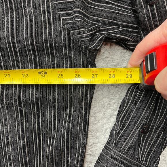 Vintage Gachu Button Up Shirt Mens 2XL Black Corduroy Textured Plaid Long Sleeve - Picture 6 of 9